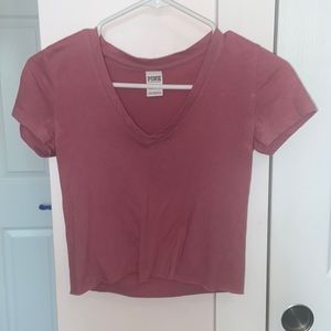 PINK mauve crop t